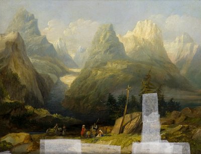 Una Vista de los Alpes de Henry John (attr. to) Boddington
