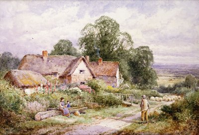 A Sheep Lane, cerca de Woburn, Bedfordshire de Henry John Sylvester Stannard