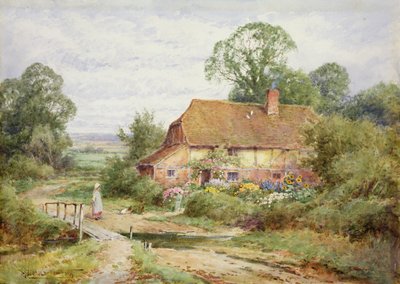 Alimentando a las gallinas (acuarela) de Henry John Sylvester Stannard