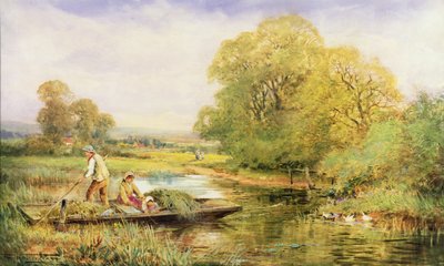 Ferry en el Avon (acuarela) de Henry John Sylvester Stannard