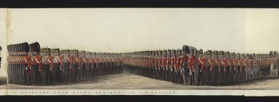 Parte de la vista panorámica de todo el cortejo fúnebre de Arthur, Duque de Wellington de Henry Jr and Sala Alken