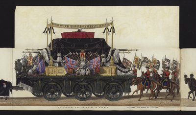 Parte de la vista panorámica de todo el cortejo fúnebre de Arthur, Duque de Wellington de Henry Jr and Sala Alken