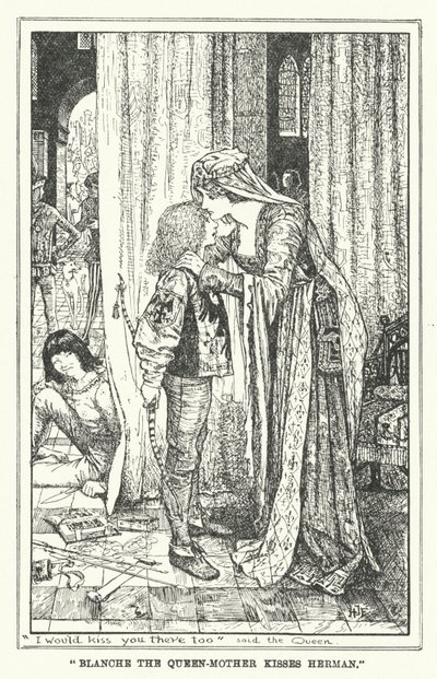 "Blanca la Reina Madre besa a Herman" de Henry Justice Ford