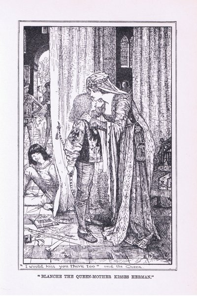 Blanca la reina madre besa a Herman de Henry Justice Ford