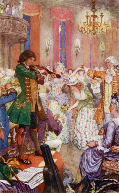 Jack el Ciego toca su violín en los bailes de la asamblea de Henry Justice Ford