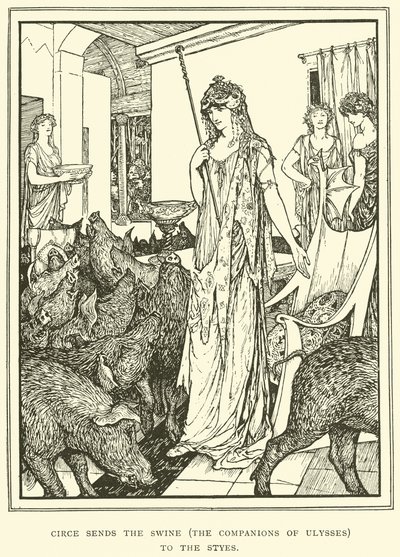Circe envía los Cerdos (Los Compañeros de Ulises) a los Establos de Henry Justice Ford