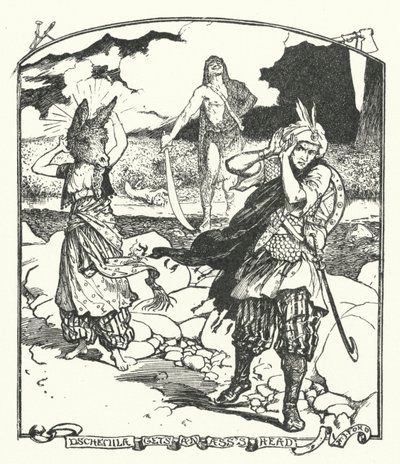 Dschemila obtiene una cabeza de asno (grabado) de Henry Justice Ford