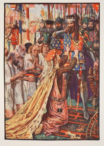 Eduardo III en Calais, ilustración de 
