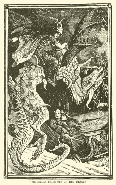 Gorgonzola vuela en su dragón de Henry Justice Ford