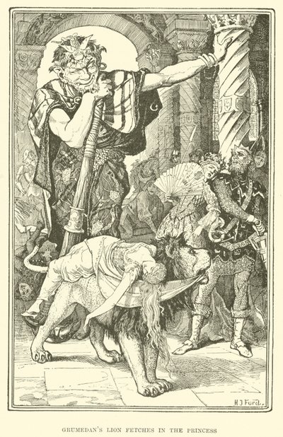 El león de Grumedan trae a la princesa de Henry Justice Ford