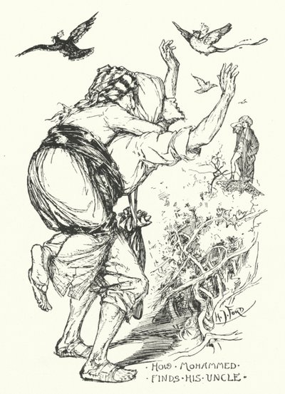 Cómo Mahoma encuentra a su tío (grabado) de Henry Justice Ford