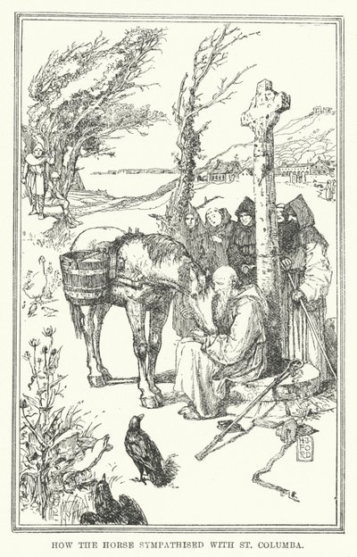 Cómo el caballo simpatizó con San Columba de Henry Justice Ford