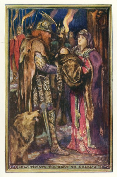 Inga confía el bebé a Erleno de Henry Justice Ford