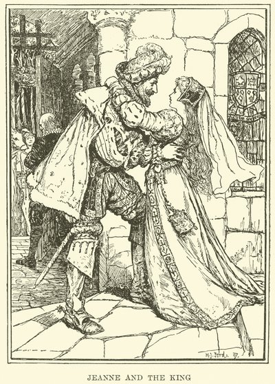 Jeanne y el Rey (grabado) de Henry Justice Ford