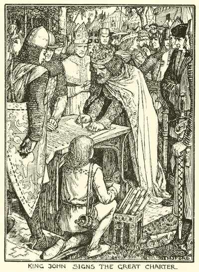 Carta Magna. El Rey Juan firma la Gran Carta de Henry Justice Ford
