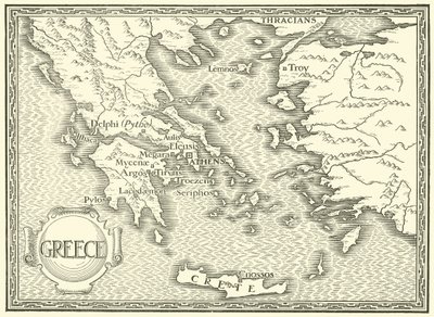 Mapa de Grecia de Henry Justice Ford