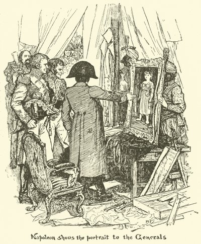 Napoleón muestra el retrato a los generales de Henry Justice Ford