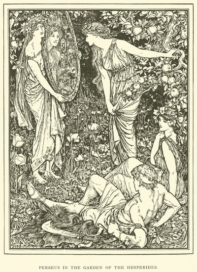 Perseo en el jardín de las Hespérides de Henry Justice Ford