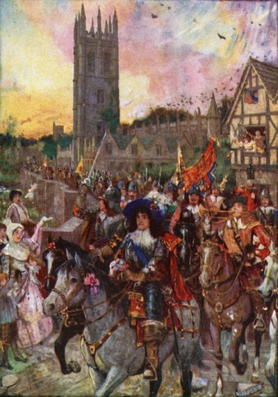El príncipe Ruperto en Oxford yendo a la batalla de Henry Justice Ford