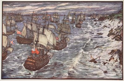 Bahía de Quiberon, 1759, ilustración de 