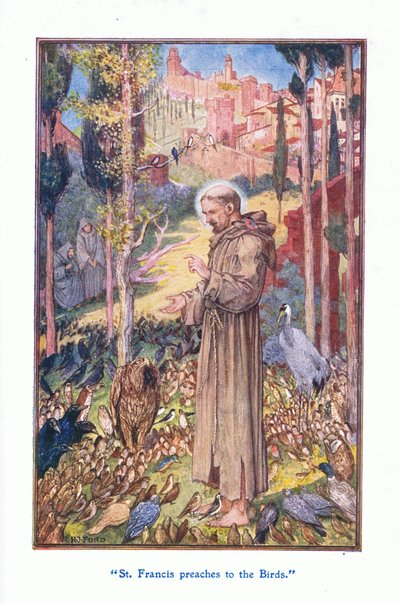 San Francisco predica a los pájaros, 1912 de Henry Justice Ford