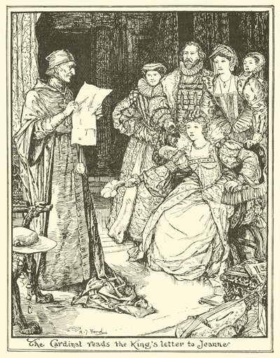 El cardenal lee la carta del rey a Jeanne de Henry Justice Ford