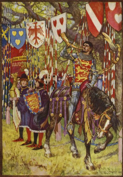 El Conde de Huntingdon toca el cuerno dorado de Henry Justice Ford
