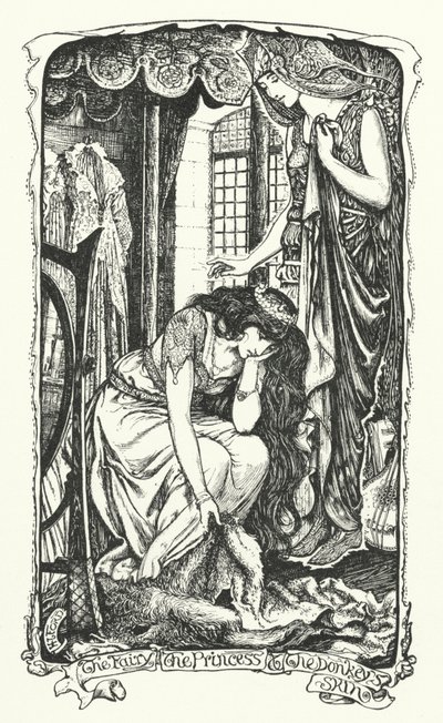 El hada, la princesa y la piel de asno (grabado) de Henry Justice Ford