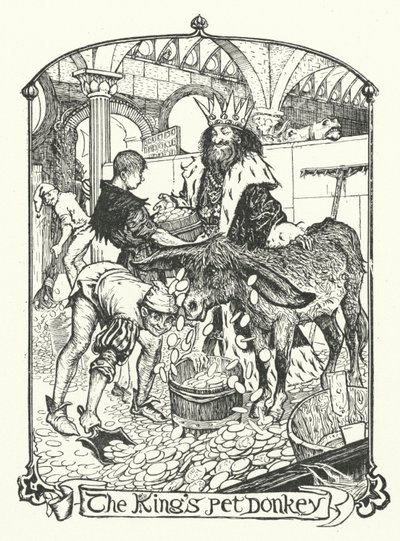 El burro mascota del rey (grabado) de Henry Justice Ford
