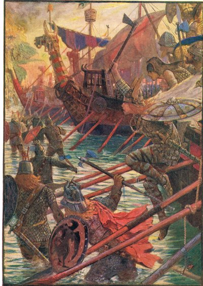 El desembarco de los daneses, ilustración de 