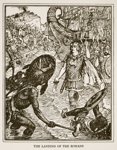El Desembarco de los Romanos, ilustración de 