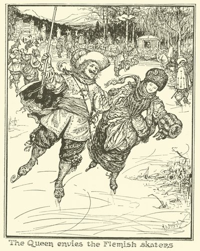 La reina envidia a los patinadores flamencos de Henry Justice Ford