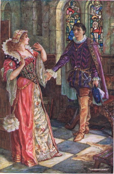 El encuentro de Amy y Tresilian en Cumnor Place, ilustración de 