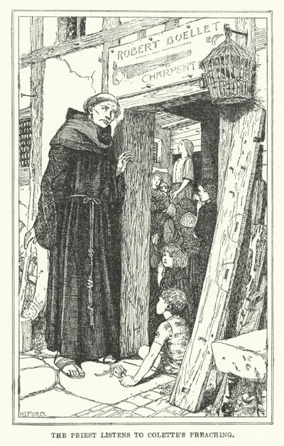 El sacerdote escucha la predicación de Colette de Henry Justice Ford