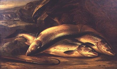 Naturaleza muerta de salmón de Henry Leonidas Rolfe