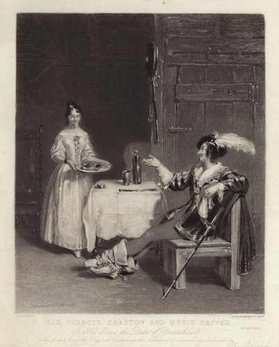 Sir Piercie Shafton y Mysie Happer de Henry Liverseege