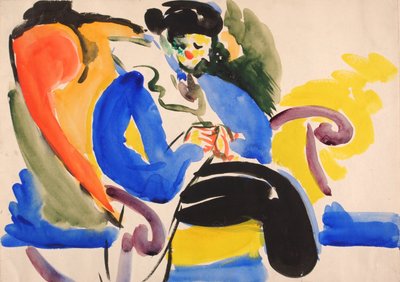 Caligráfico #2 Mujer en Silla, 1914-1918 de Henry Lyman Saÿen