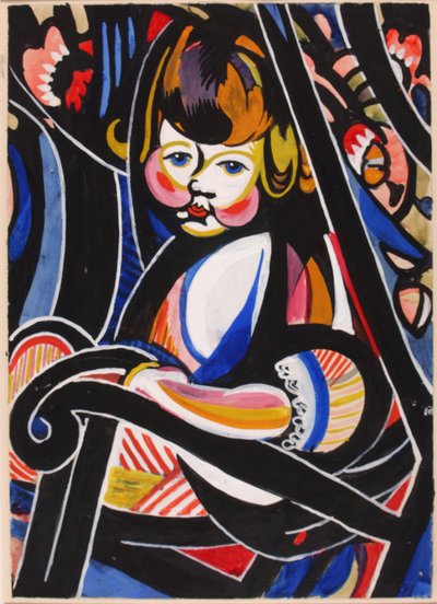 Niño en mecedora de Henry Lyman Saÿen