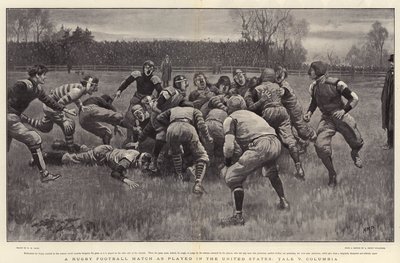 Un partido de rugby como se juega en los Estados Unidos, Yale contra Columbia de Henry Marriott Paget