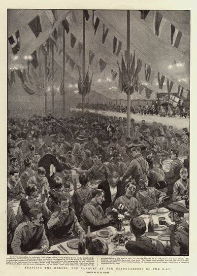Festín de los Héroes, el Banquete en el Cuartel General del HAC de Henry Marriott Paget
