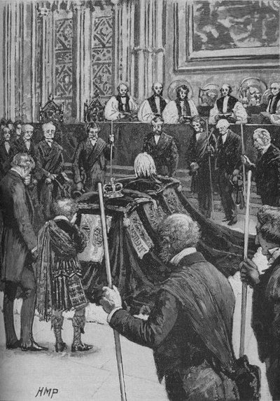 Funeral del Príncipe Consorte, c1890 de Henry Marriott Paget