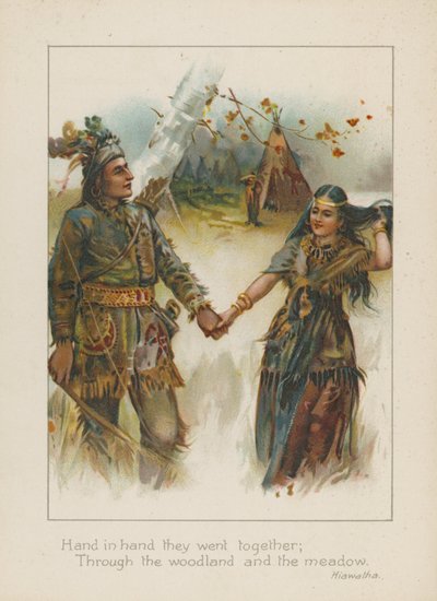 De la mano se fueron juntos, a través del bosque y el prado de Henry Marriott Paget