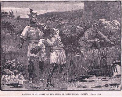Heroísmo de San Clair en el asedio del Castillo de Bridgnorth AD 1154 de Henry Marriott Paget