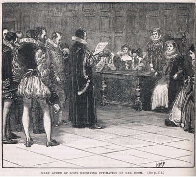 María Reina de Escocia recibiendo la notificación de su condena de Henry Marriott Paget
