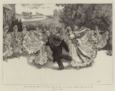 Escena del Segundo Acto del Vicar of Bray en el Teatro Savoy, el Pas de Cinq de Henry Marriott Paget