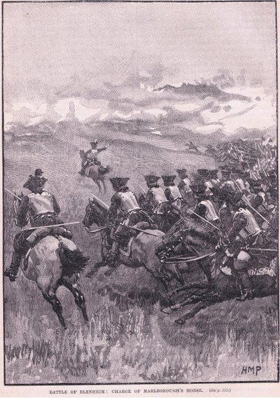 La batalla de Blenheim: Carga de la caballería de Marlborough de Henry Marriott Paget