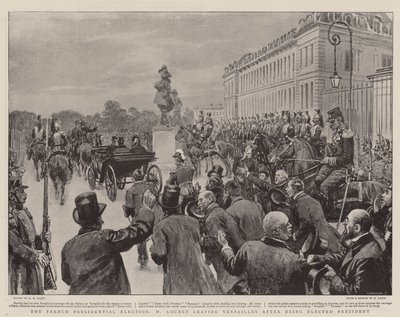 La elección presidencial francesa, M Loubet saliendo de Versalles después de ser elegido presidente de Henry Marriott Paget