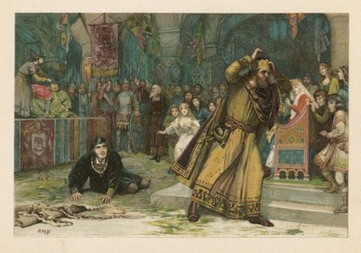 La escena de la obra de Hamlet de Henry Marriott Paget