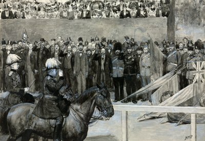 El príncipe de Gales en la revisión de voluntarios, desfile de la Guardia de Caballos de Henry Marriott Paget