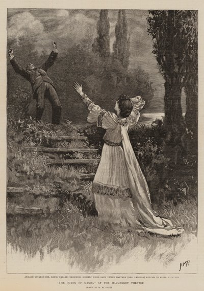 La Reina de Manoa en el Teatro Haymarket de Henry Marriott Paget